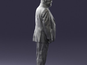 man in a silver suit 0371 3D 모델