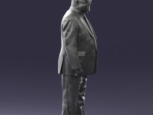man in a silver suit 0371 3D Model