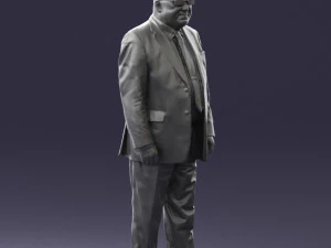 man in a silver suit 0371 3D Model