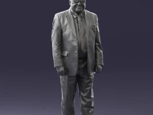 man in a silver suit 0371 3D Model