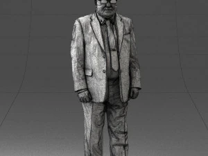 man in a silver suit 0371 3D Model