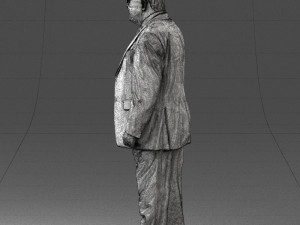man in a silver suit 0371 3D 모델