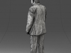 man in a silver suit 0371 3D 모델