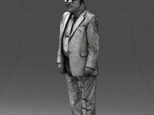 man in a silver suit 0371 3d print ready 3D Print Model