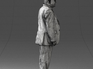 man in a silver suit 0371 3d print ready Model Cetak 3D