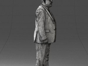 man in a silver suit 0371 3d print ready Model Cetak 3D