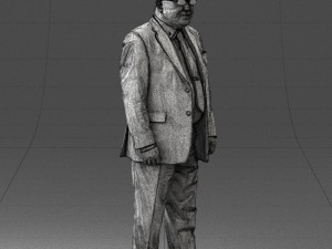 man in a silver suit 0371 3d print ready Model Cetak 3D