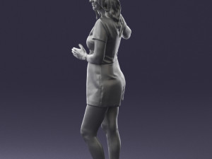 girl in white short dress 0369 3d print ready 3D 프린트 모델