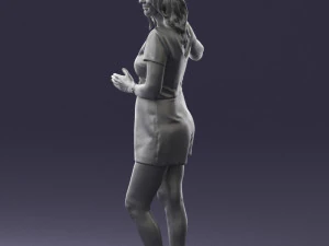 girl in white short dress 0369 3d print ready 3D Print Model