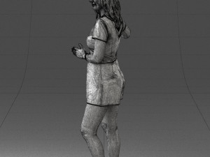 girl in white short dress 0369 3d print ready 3D 프린트 모델