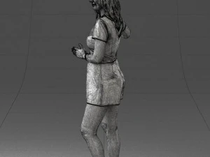 girl in white short dress 0369 3d print ready 3D Print Model