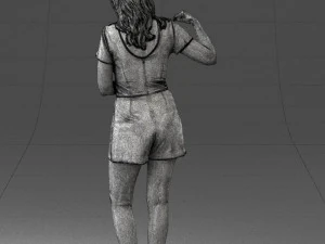 girl in white short dress 0369 3d print ready 3D Print Model