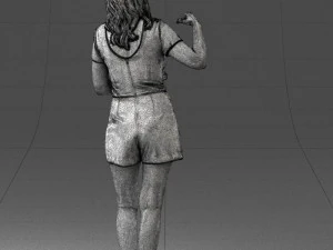girl in white short dress 0369 3d print ready 3D Print Model