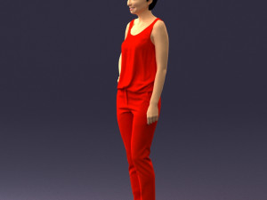 woman in red suit 0365 3D Модель