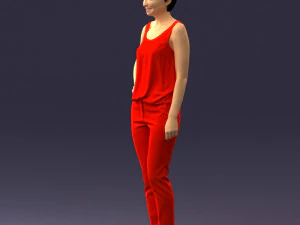 woman in red suit 0365 3D Model