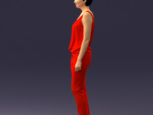 woman in red suit 0365 3D Модель
