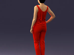 woman in red suit 0365 3D Model