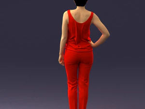 woman in red suit 0365 3D Model