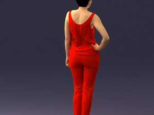 woman in red suit 0365 3D Модель