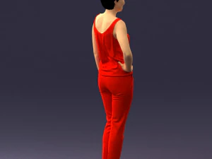 woman in red suit 0365 3D Model