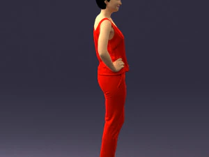 woman in red suit 0365 3D Model