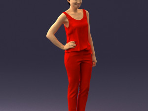 woman in red suit 0365 3D Модель