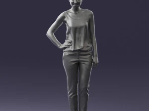 woman in red suit 0365 3D Model