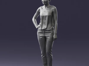 woman in red suit 0365 3D Model