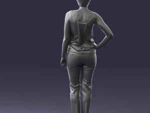 woman in red suit 0365 3D Model