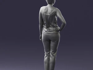 woman in red suit 0365 3D Model