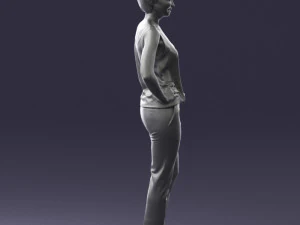 woman in red suit 0365 3D Model
