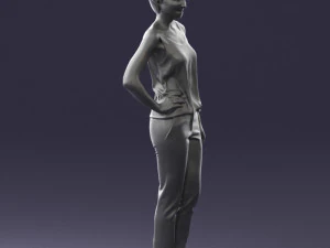 woman in red suit 0365 3D Model
