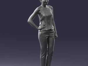 woman in red suit 0365 3D Model
