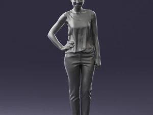 woman in red suit 0365 3D Model