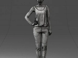 woman in red suit 0365 3D Model