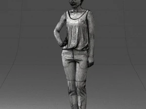 woman in red suit 0365 3D Model