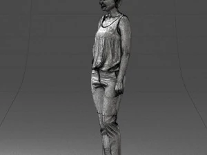 woman in red suit 0365 3D Model