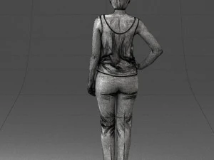 woman in red suit 0365 3D Model
