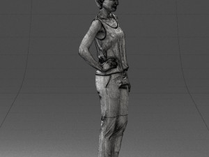 woman in red suit 0365 3D Модель