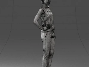 woman in red suit 0365 3D Model