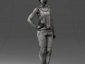 woman in red suit 0365 3D Model