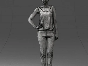 woman in red suit 0365 3D Model