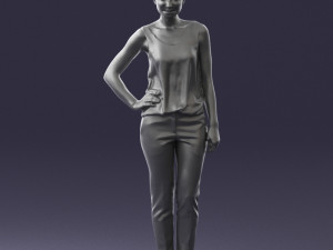 woman in red suit 0365 3d print ready 3D प्रिंट मॉडल