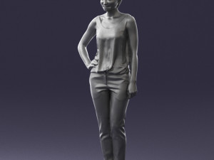 woman in red suit 0365 3d print ready 3D प्रिंट मॉडल