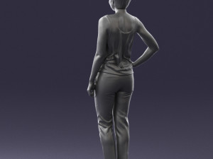 woman in red suit 0365 3d print ready 3D प्रिंट मॉडल