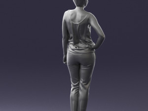 woman in red suit 0365 3d print ready 3D प्रिंट मॉडल