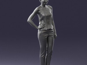 woman in red suit 0365 3d print ready 3D प्रिंट मॉडल