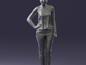 woman in red suit 0365 3d print ready 3D प्रिंट मॉडल