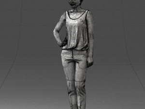 woman in red suit 0365 3d print ready 3D प्रिंट मॉडल