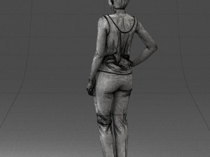 woman in red suit 0365 3d print ready 3D प्रिंट मॉडल